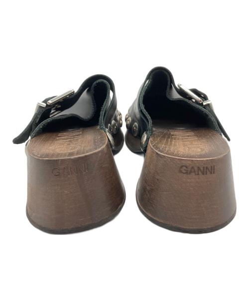 GANNI（ガニー）Ganni (ガニー) STUDDED LEATHER MULE ブラック サイズ:38の古着・服飾アイテム