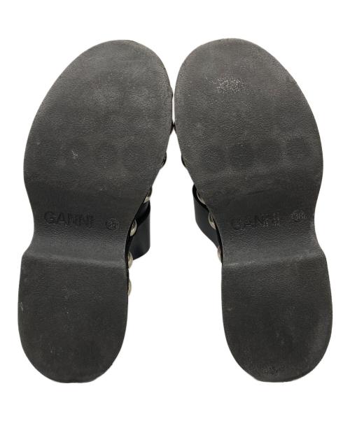 GANNI（ガニー）Ganni (ガニー) STUDDED LEATHER MULE ブラック サイズ:38の古着・服飾アイテム