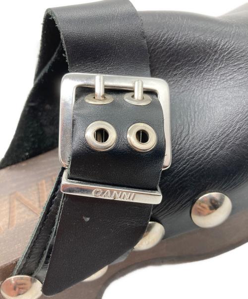 GANNI（ガニー）Ganni (ガニー) STUDDED LEATHER MULE ブラック サイズ:38の古着・服飾アイテム