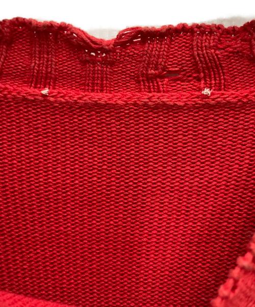 MARNI（マルニ）MARNI (マルニ) ダメージニット レッド サイズ:Ⅿの古着・服飾アイテム