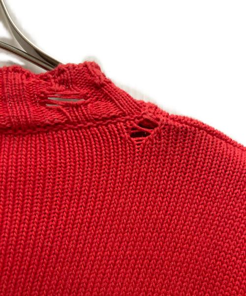 MARNI（マルニ）MARNI (マルニ) ダメージニット レッド サイズ:Ⅿの古着・服飾アイテム