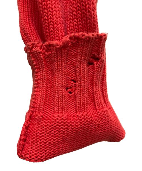 MARNI（マルニ）MARNI (マルニ) ダメージニット レッド サイズ:Ⅿの古着・服飾アイテム