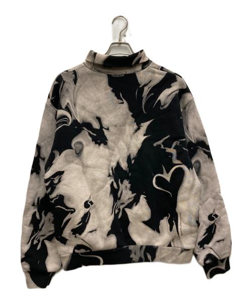 ALEXANDER WANG（アレキサンダー・ワン）ALEXANDER WANG (アレキサンダー・ワン) スモークプリントモックネックニット ホワイト×ブラック サイズ:Sの古着・服飾アイテム