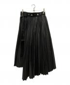 adidas×HYKEアディダス×ハイク）の古着「プリーツラップスカート」｜ブラック