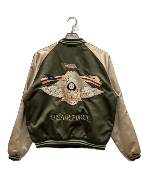 テーラー東洋（テーラートウヨウ）テーラー東洋 (テーラートウヨウ) スカジャン グリーン×ブラック サイズ:Ⅼの古着・服飾アイテム