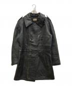 French Armyフランス軍）の古着「70's モーターサイクルレザーコート」｜ブラック