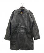 French Armyフレンチアーミー）の古着「80's モーターサイクルレザーコート」｜ブラック