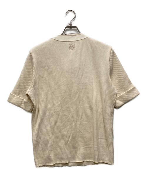 LOEWE（ロエベ）LOEWE (ロエベ) アナグラムレースアップカットソー ベージュ サイズ:Mの古着・服飾アイテム
