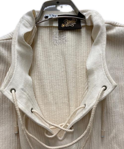 LOEWE（ロエベ）LOEWE (ロエベ) アナグラムレースアップカットソー ベージュ サイズ:Mの古着・服飾アイテム