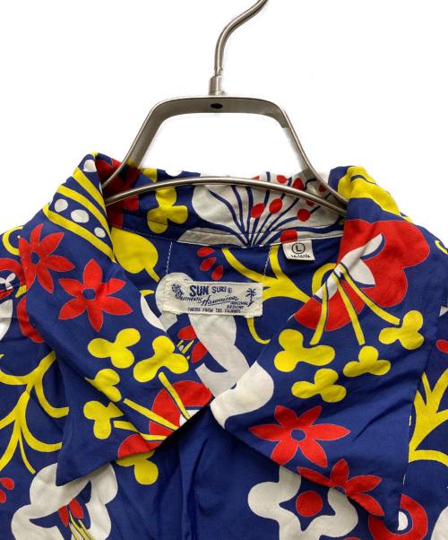 Sun Surf（サンサーフ）Sun Surf (サンサーフ) RAYON S/S“ELSIE'S FLOWER” ブルー サイズ:Lの古着・服飾アイテム