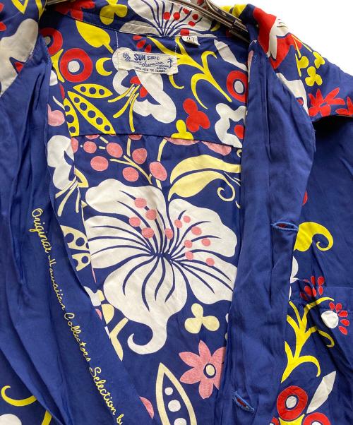 Sun Surf（サンサーフ）Sun Surf (サンサーフ) RAYON S/S“ELSIE'S FLOWER” ブルー サイズ:Lの古着・服飾アイテム