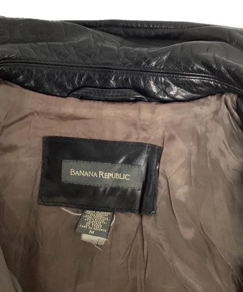 BANANA REPUBLIC（バナナリパブリック）BANANA REPUBLIC (バナナリパブリック) 90'Sレザースイングトップ/ブルゾン ブラック サイズ:Mの古着・服飾アイテム
