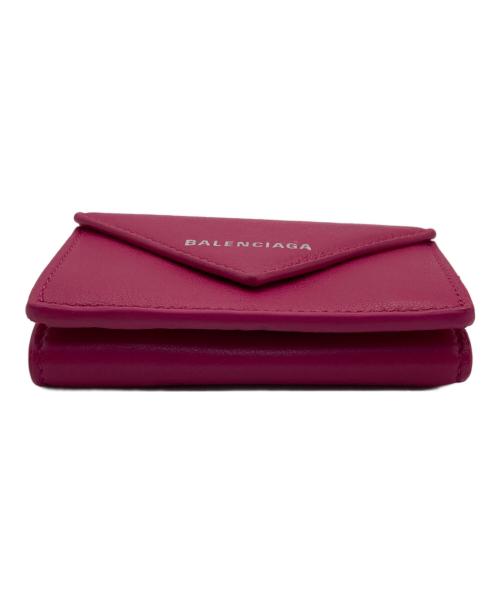 BALENCIAGA（バレンシアガ）BALENCIAGA (バレンシアガ) ペーパーミニウォレット ピンクの古着・服飾アイテム