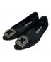 Manolo Blahnik（マノロブラニク）の古着「ハンギシフラットシューズ」｜ブラック