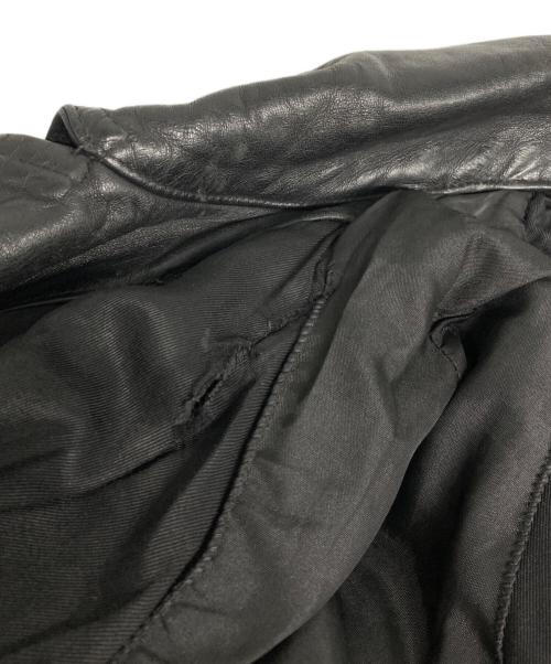 French Army（フランス軍）French Army (フランス軍) 80's モーターサイクルレザーコート ブラック サイズ:92の古着・服飾アイテム