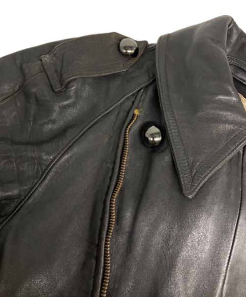 French Army（フランス軍）French Army (フランス軍) 80's モーターサイクルレザーコート ブラック サイズ:92の古着・服飾アイテム