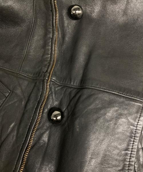 French Army（フランス軍）French Army (フランス軍) 80's モーターサイクルレザーコート ブラック サイズ:92の古着・服飾アイテム