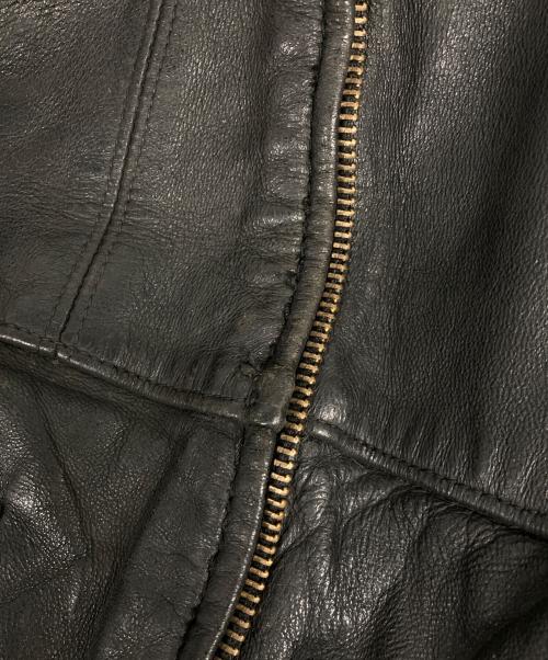 French Army（フランス軍）French Army (フランス軍) 80's モーターサイクルレザーコート ブラック サイズ:92の古着・服飾アイテム