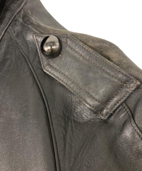 French Army（フランス軍）French Army (フランス軍) 80's モーターサイクルレザーコート ブラック サイズ:92の古着・服飾アイテム