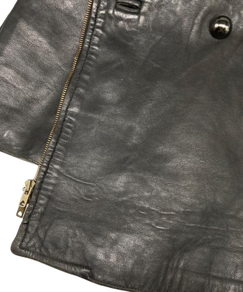 French Army（フランス軍）French Army (フランス軍) 80's モーターサイクルレザーコート ブラック サイズ:92の古着・服飾アイテム