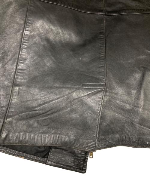 French Army（フランス軍）French Army (フランス軍) 80's モーターサイクルレザーコート ブラック サイズ:92の古着・服飾アイテム
