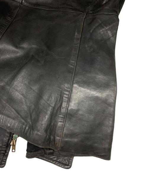 French Army（フランス軍）French Army (フランス軍) 80's モーターサイクルレザーコート ブラック サイズ:92の古着・服飾アイテム