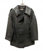 French Armyフランス軍）の古着「70's モーターサイクルレザーコート」｜ブラック