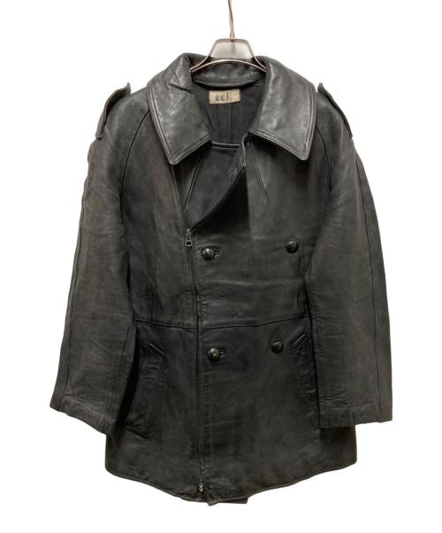 French Army（フランス軍）French Army (フランス軍) 70's モーターサイクルレザーコート ブラック サイズ:96の古着・服飾アイテム