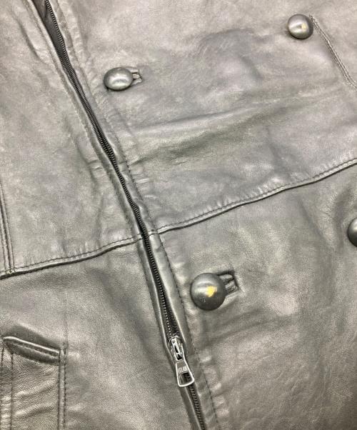 French Army（フランス軍）French Army (フランス軍) 70's モーターサイクルレザーコート ブラック サイズ:96の古着・服飾アイテム