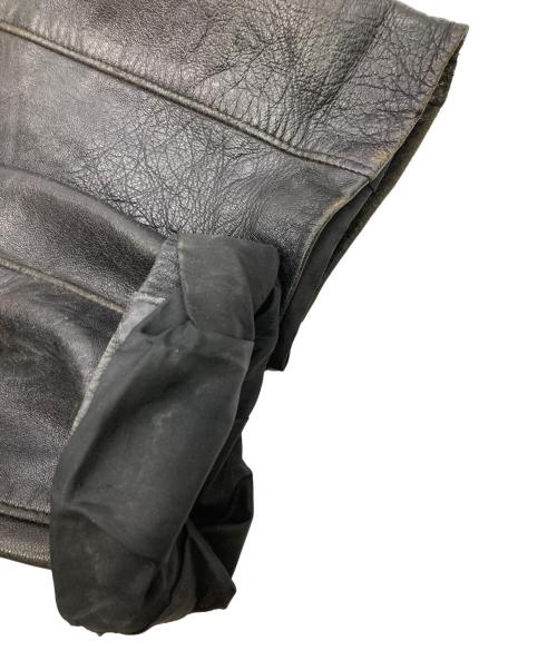 French Army（フランス軍）French Army (フランス軍) 80's モーターサイクルレザーコート ブラック サイズ:92の古着・服飾アイテム