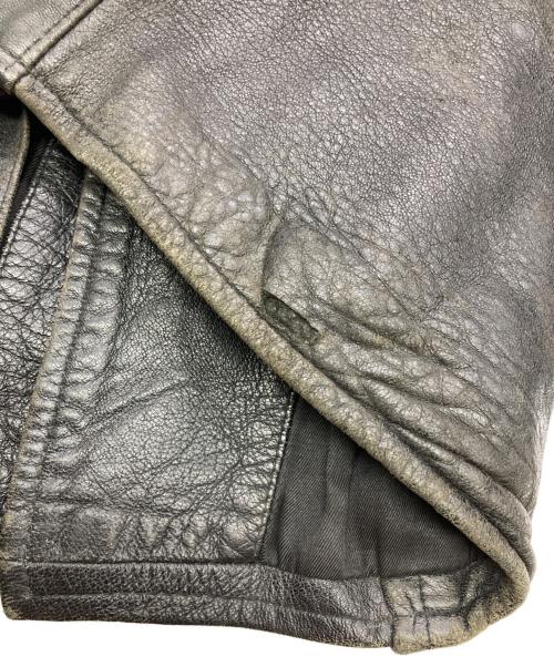 French Army（フランス軍）French Army (フランス軍) 80's モーターサイクルレザーコート ブラック サイズ:92の古着・服飾アイテム