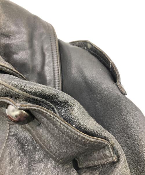 French Army（フランス軍）French Army (フランス軍) 80's モーターサイクルレザーコート ブラック サイズ:92の古着・服飾アイテム