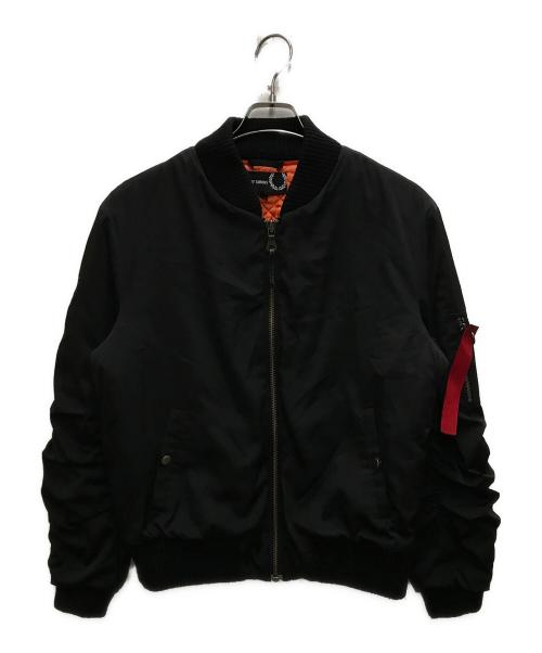 RAF SIMONS（ラフシモンズ）RAF SIMONS (ラフシモンズ) FRED PERRY (フレッドペリー) MA-1ジャケット ブラック サイズ:40の古着・服飾アイテム