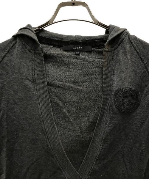 GUCCI（グッチ）GUCCI (グッチ) Gロゴワッペン パーカー グレー サイズ:XSの古着・服飾アイテム
