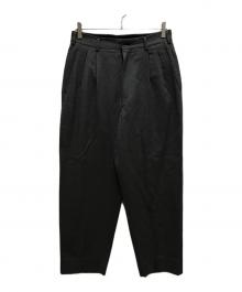 COMME des GARCONS HOMME PLUS（コムデギャルソンオムプリュス）の古着「2タックウールスラックス」｜グレー