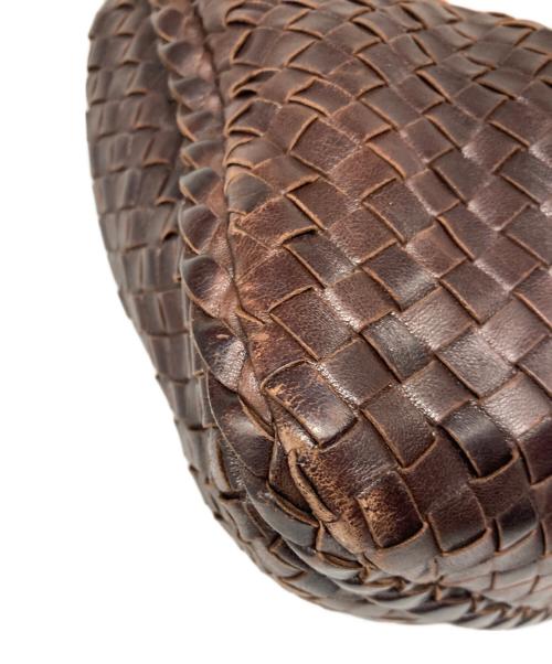 BOTTEGA VENETA（ボッテガベネタ）BOTTEGA VENETA (ボッテガベネタ) イントレチャートホーボーバッグ ブラウンの古着・服飾アイテム