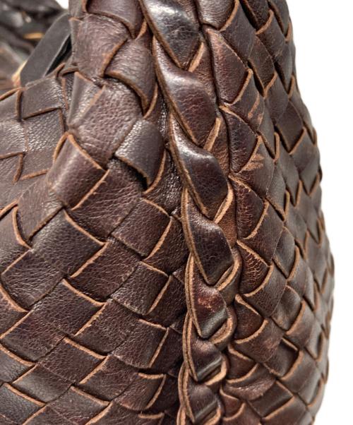 BOTTEGA VENETA（ボッテガベネタ）BOTTEGA VENETA (ボッテガベネタ) イントレチャートホーボーバッグ ブラウンの古着・服飾アイテム