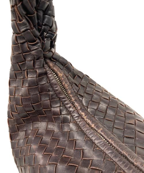 BOTTEGA VENETA（ボッテガベネタ）BOTTEGA VENETA (ボッテガベネタ) イントレチャートホーボーバッグ ブラウンの古着・服飾アイテム