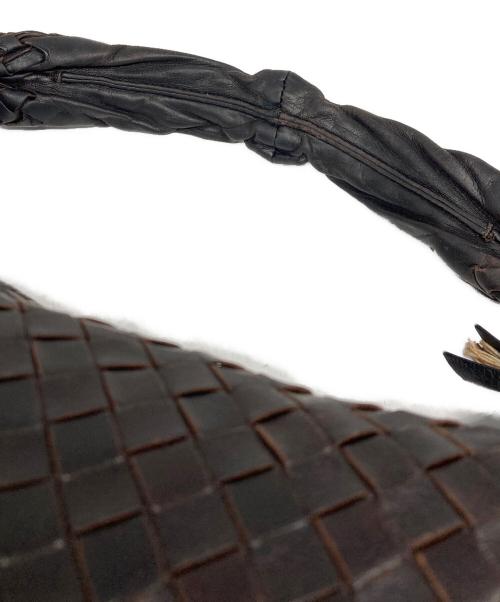 BOTTEGA VENETA（ボッテガベネタ）BOTTEGA VENETA (ボッテガベネタ) イントレチャートホーボーバッグ ブラウンの古着・服飾アイテム