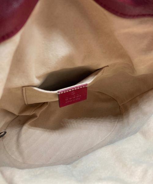 GUCCI（グッチ）GUCCI (グッチ) ホースビット バケットバッグ レッドの古着・服飾アイテム