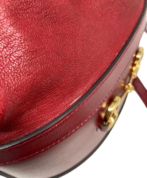 GUCCI（グッチ）GUCCI (グッチ) ホースビット バケットバッグ レッドの古着・服飾アイテム