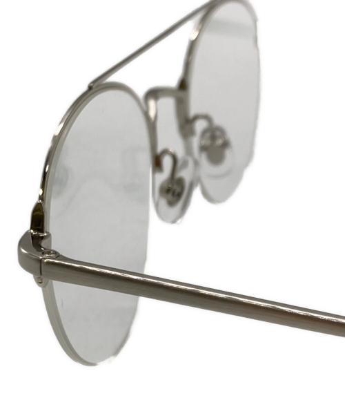 LAVID（ラビド）LAVID (ラビド) ダブルブリッジ眼鏡 シルバーの古着・服飾アイテム