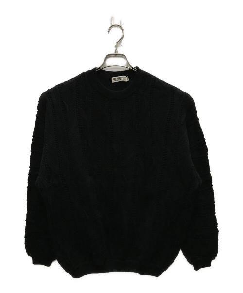 COOTIE PRODUCTIONS（クーティープロダクツ）COOTIE PRODUCTIONS (クーティープロダクツ) 3D Jacquard Knit L/S Crew ブラック サイズ:Mの古着・服飾アイテム