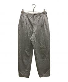 COMME des GARCONS HOMME（コムデギャルソン オム）の古着「90's 2タックワイドテーパードパンツ」｜グレー