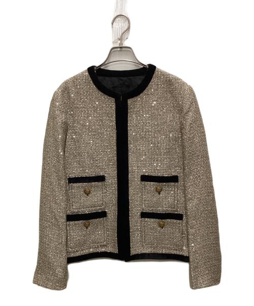 GUCCI（グッチ）GUCCI (グッチ) スパンコールセットアップスカート ベージュ サイズ:42の古着・服飾アイテム