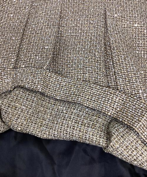 GUCCI（グッチ）GUCCI (グッチ) スパンコールセットアップスカート ベージュ サイズ:42の古着・服飾アイテム