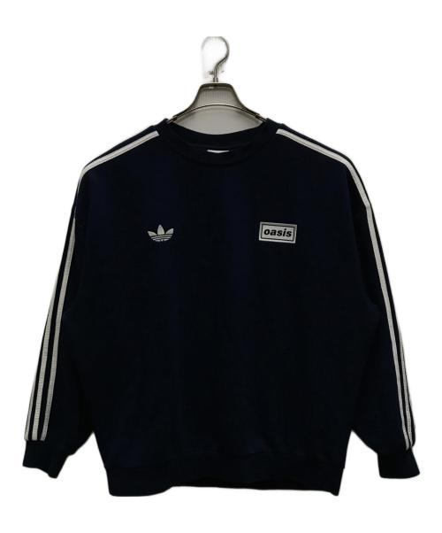 adidas（アディダス）adidas (アディダス) oasis (オアシス) ツアー オーバーサイズ クルーネックスウェット ネイビー サイズ:3XLの古着・服飾アイテム