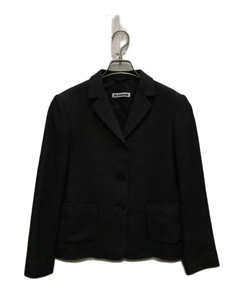 JIL SANDER（ジルサンダー）JIL SANDER (ジルサンダー) カシミヤ混ウールテーラードジャケット グレー サイズ:34の古着・服飾アイテム