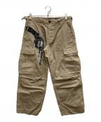 JOHN GALLIANOジョンガリアーノ）の古着「ミリタリー ガンプリント カーゴパンツ」｜ベージュ