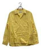 Davinciダヴィンチ）の古着「オープンカラーシャツ」｜イエロー